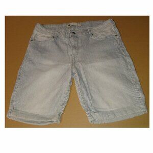 Levi's Strauss Railroad Stripe Conductor Bermuda Shorts Women's Size 14